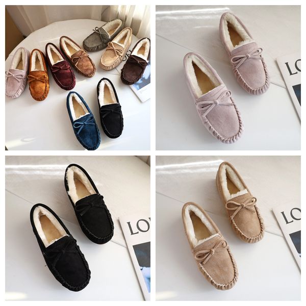 

Women's Fuzzy House Flat Boots Cozy Warm Winter Cute Durable casual Slips Loafers Indoor Outdoor pregnant mama autumn winter light pink beige blue, Black