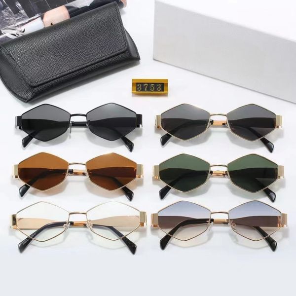 

Designer sunglasses polygons frame glasses men women glasses fashion popular glasses outdoor travel beach sunglasses radiation protection comes with box 3753
