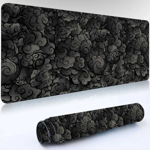 Japan Clouds Mousepad Kawaii Black Deskmat Offices Carpet Large Gaming Mousepad Laptop Computer Rubber Mouse Pad Accessorie C260808