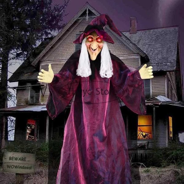 

6ft Witch Ghost for Halloween Decor Horror Pendant Glowing Prank Props Electric Toys Haunted House Bar Club Festival Decorations Y240801