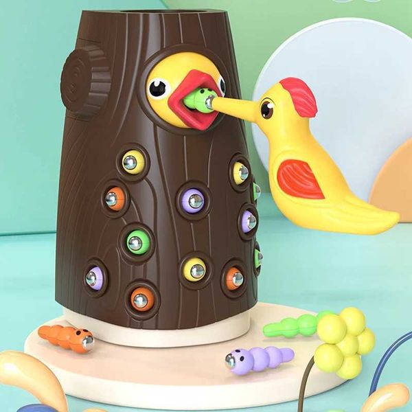 

Magnetic Wooden Worm Catching Educational Toy for Toddlers and Kids