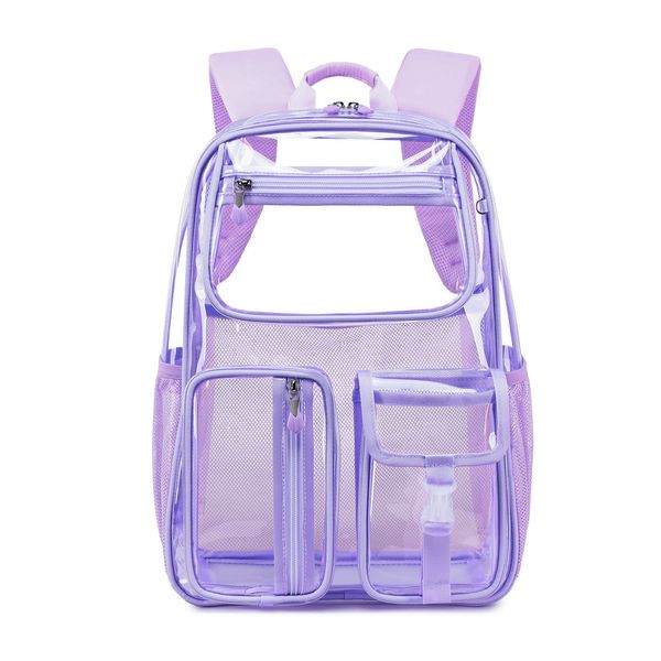 

Transparent jelly bag new high capacity backpack for middle school students cross-border backpack wholesale, Grey
