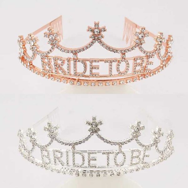 

Rhie Bride To Be Headband Bridesmaid Tiara Crown Bachelorette Hen Party Decoration Wedding Bridal Shower Girls Night Gift Y240801