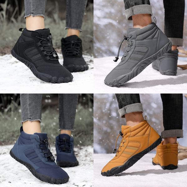 

Fashion Shoes Thick soled rubber lace up shoes Black Grey High top warm Men's Women's comfortable Wear resistant sports casual shoes Outdoor 35-48