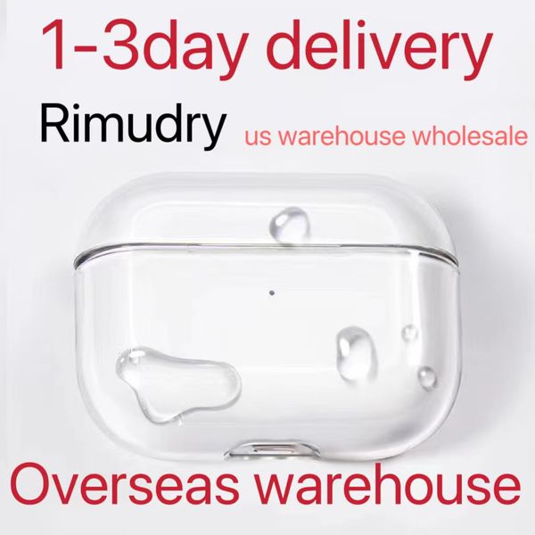 

USA Stock For Apple Airpods Pro 2 2nd Generation airpod 3 pros Headphone Accessories Solid TPU Silicone Protective Earphone Cover Wireless Charging Shockproof Case