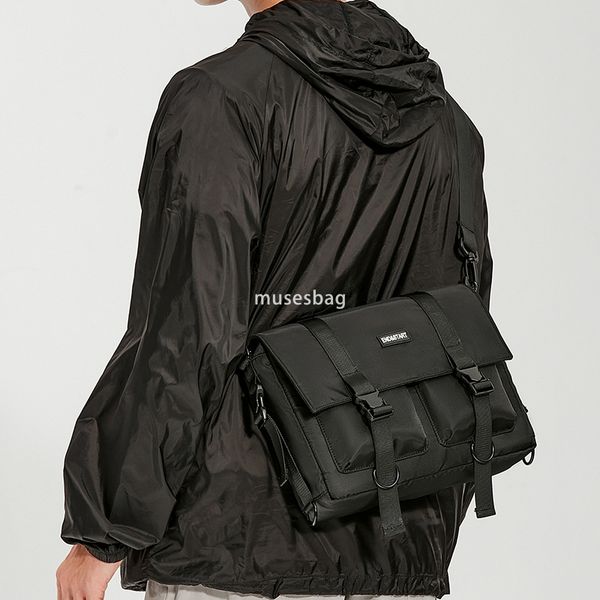 

High quality crossbody bag, men's trendy brand casual chest bag, new shoulder bag small bag Japanese backpack summer fashion men's bag women's bag, Black
