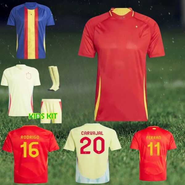 

24 25 PEDRI MORATA FERRAN KOKE 2024 Spain soccer motion jerseys GAVI LAMINE YAMAL Player football shirts men LLORENTE ANSU FATI CARVAJAL OLMO, Black