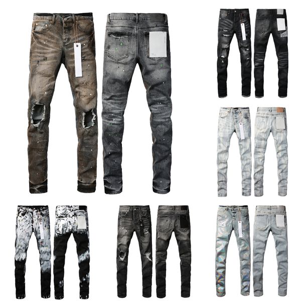 

Man Jeans Designer fashion Jeans Skinny Jeans Ripped Biker Slim Straight Skinny Pants Stack Jeans Fashion Jean Mens Trend Brand Vintage Pa, Colour 5