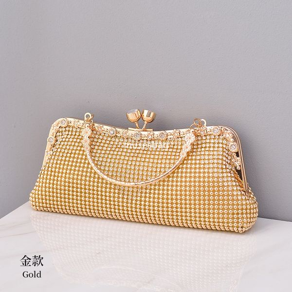 

Cross border diamond dinner bag socialite's handbag European and American fashion diagonal cross bag new versatile evening dress dress bag women's bag, Silver