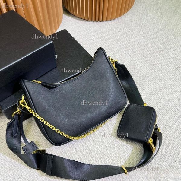 

New straw bag nylon shoulder bag Hobo Handbag Chain purse Designer slant women's small tote bag, Pink
