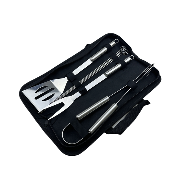 

10 sets Stainless Steel 7 combo Barbecue Set BBQ Tool Set Combination BBQ Tools Grilling Accessories, White