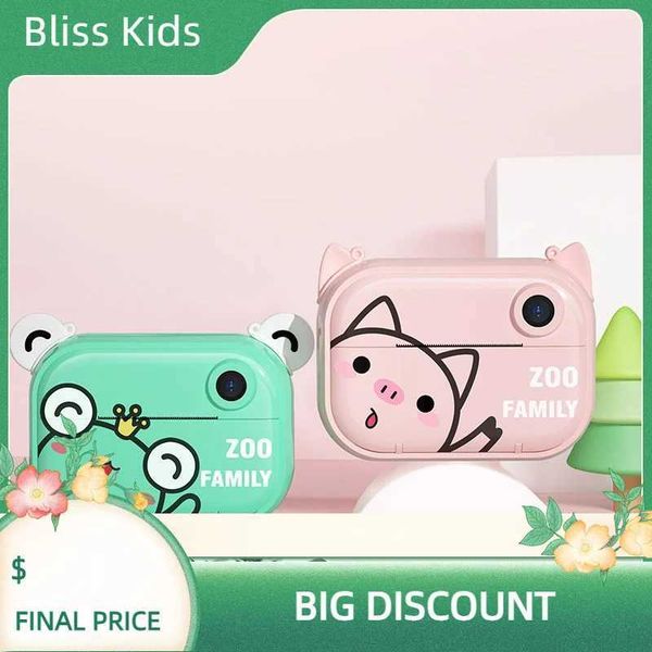 Instant Camera Kids Digital for Girls Toddler With Print Paper Video Child Selfie Toy CameraM240803