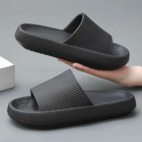 

Slippers Thick Platform Pillow Slippers Women Lightweight Soft Sole Cloud Slides 2024 New Summer Non Slip Beach Sandals Man EVA Flip Flop S605, Agray 3.6cm