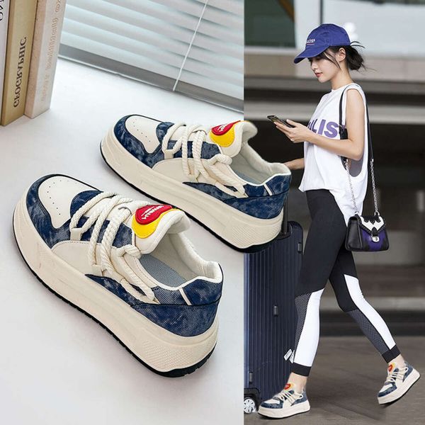

Korean Women Shoes Version Trendy Versatile Casual Shoes Fashion Wear Thick Sole Free shipping, Black