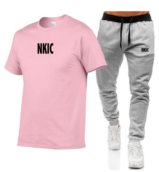 

Summer Men's Sets Fashion Brand Tracksuit Men Short Sleeve T Shirts sport Shorts Suit Men Casual Men Clothing Mens Joggers Sets Plus Size S-2XL, Yellow 1