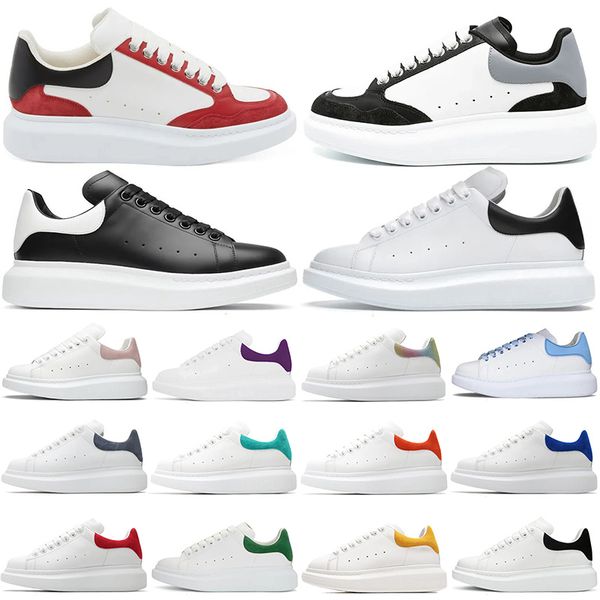 

alexandra designer sneakers mcquens mens womens shoes Suede Leather Black White Pink Green Grey Blue Red Multi Color mcquenn men women outdoor sports trainers, Sky blue