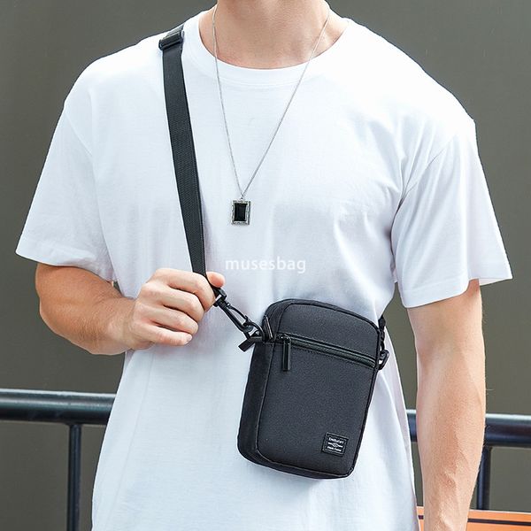 

Men's small satchel mobile phone bag crossbody bag Men's work bag Men's bag casual shoulder bag small backpack fashion brand, Black
