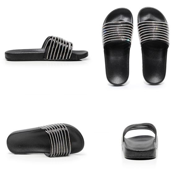 

Fashion shoes Women's Summer rubber flat bottom Gold purple black Slippers Small Broken Diamond Indoor sandal Bathroom Pool sandy beach Slippers Size 36-41, Red