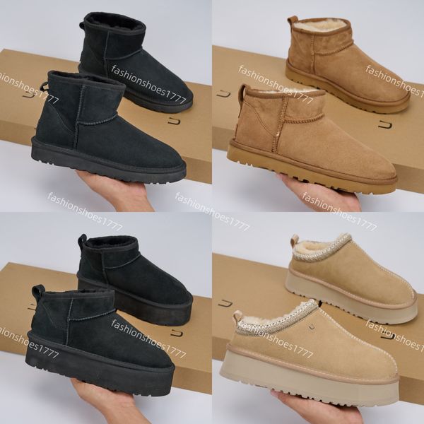 

australia boots Tasman martin booties shoes mens women luxury Slippers hotel unisex Ultra Annual size 35-44 snow boot Platform Short Fur Thick Chestnut Sand Beige pj1, Color 10