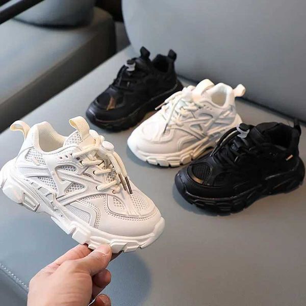 

First Walkers Children Mesh Breathable Sneakers New 2024 Spring Autumn Baby Kids Soft Bottom Casual Shoes School Sports Shoes for Boys Girls H240805, White