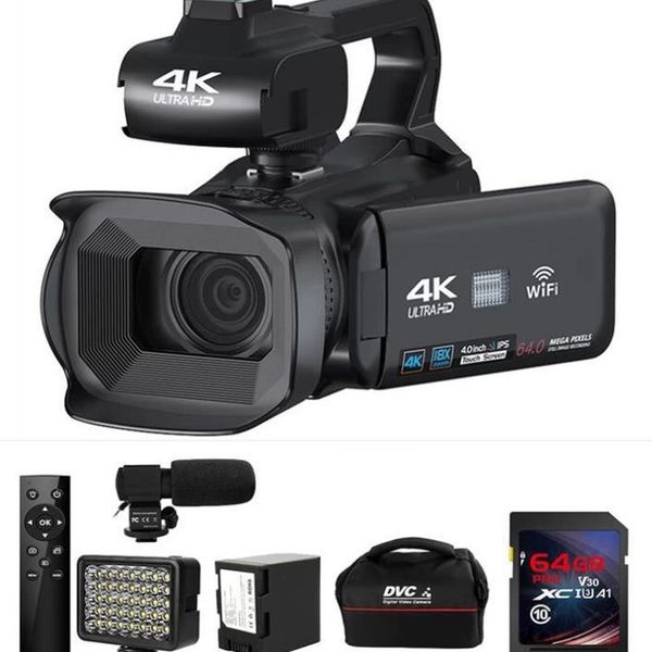 4inch touch screen hd wifi digital camera 64 million pixels 4k camcorder 64mp shooting dv