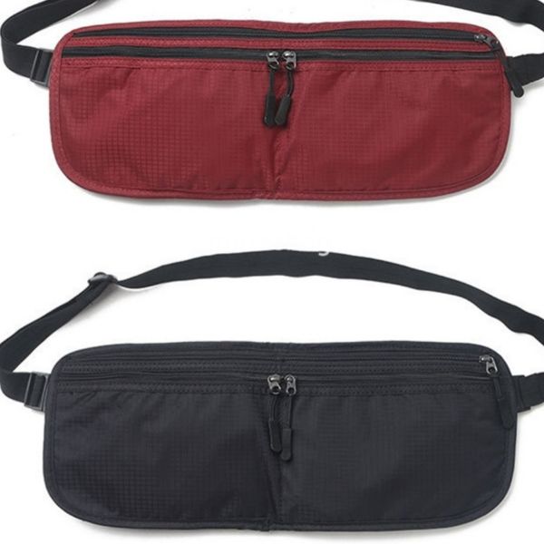 

New men's bag three documents bag multi-purpose crossbody bag small bag Fanny pack travel bag running bag, Black