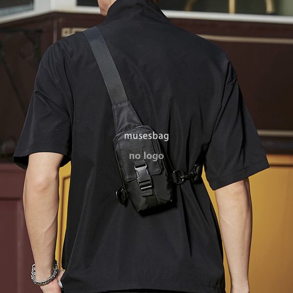 

Waterproof day men's chest bag small ins all crossbody bag male fashion street fashion brand mini shoulder student sports, Black