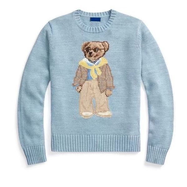 

Women's designer Winter Soft Basic Women Pullover Cotton Pulls Fashion Knitted Jumper Teddy Bear Embroidery Sweaters, A16