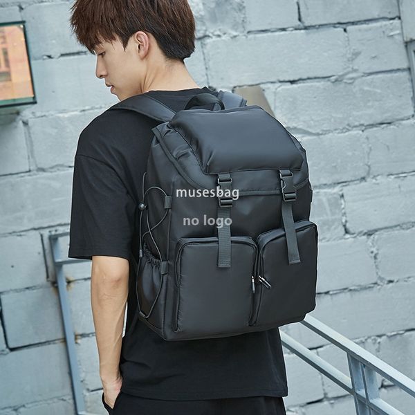 

Men's backpack fashion brand shoulder lightweight large capacity travel leisure simple travel fashion trend college student schoolbag, Black