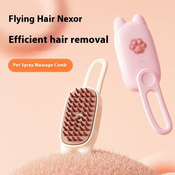 

Multi-Functional Pet Supplies Electric Brush - Detangling and Steaming Solution for Furry Friends, 1pink