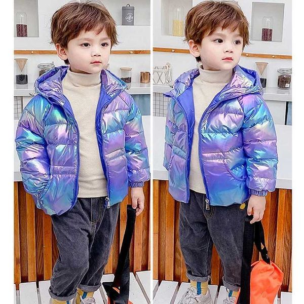 

3-8 Year Old Childrens Autumn Winter New Cartoon Boys Down Warm and Thickened Girls Cotton Coat Y240803, White