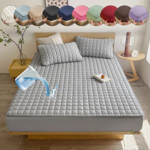 

1pc Waterproof Cover Soft Comfortable and Breathable Mattress Protector Suitable Single Double Queen King Multiple size 240801