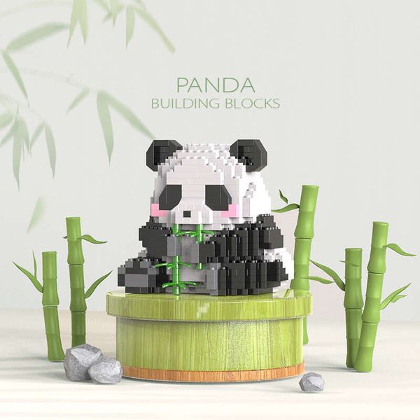 

Creative DIY Assemable Cute MINI Chinese Style Animal Panda Building Block Educational Boy Toys For Children Model Bricks, Multicolor