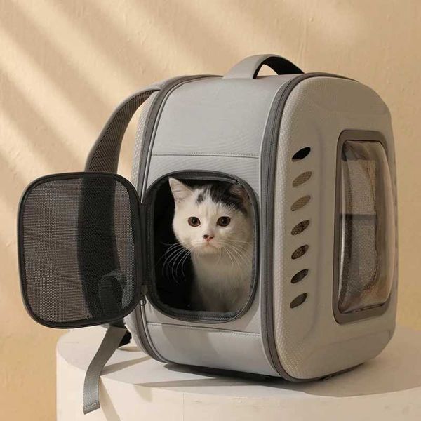 

Carriers Crates Houses Carrier Backpack Breathable Cat Travel Outdoor Shoulder Bag For Small Dogs Cats Portable Packaging Foldable Pet Sup Y240807D2SG, Beige
