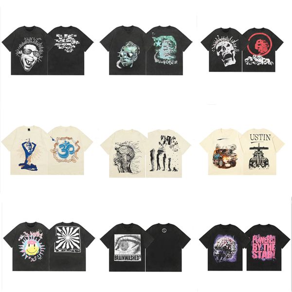 

premium mens designer t-shirt summer latest high quality street loose trendy brand with Letter printing pure cotton short sleeves size s-xl, White