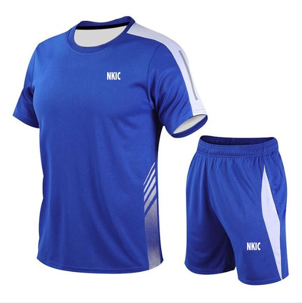 

men's sportswear short sleeved T-shirt and sports shorts summer casual Brand Tracksuits jogging pants set men's two-piece set, White 1