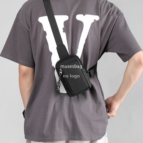 

New men's small chest bag personality crossbody mini youth fashion portable waterproof outdoor street trend cross-border, Black