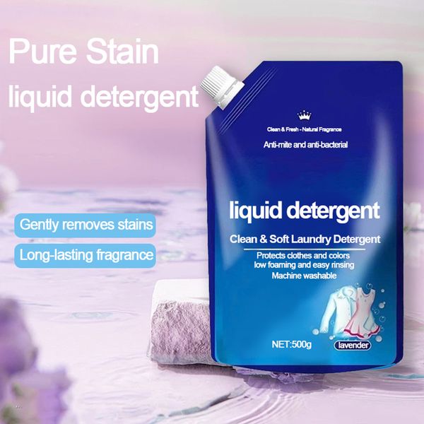 

Washing liquid Factory Direct 0.5kg bagged Lavender Laundry Detergent Deep Cleaning Laundry Detergent