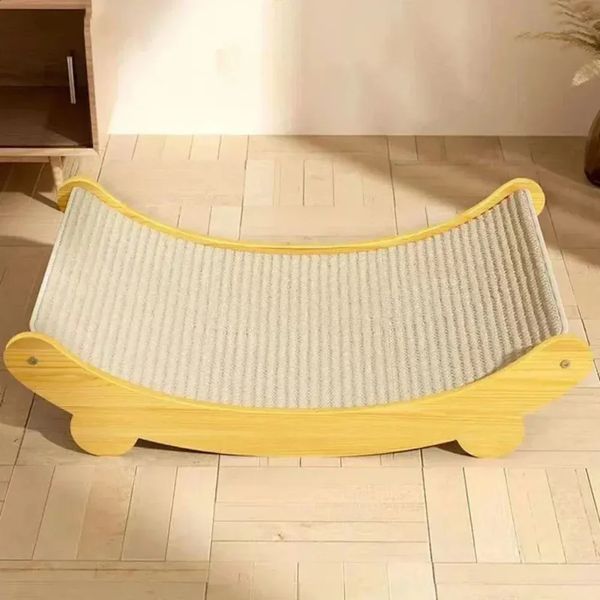

Cat Scratch Board Scratching Pads Detachable Wear-resistant Multifuction Pet Sleeping Bed Kitten Grinding Toys, Beige