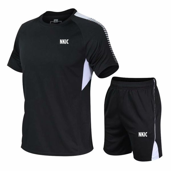 

Summer Fashion Men's Sets Brand Tracksuit Men Short Sleeve T Shirts Sport Shorts Suit Men Casual Men Clothing Mens Joggers Sets -5XL, White 1