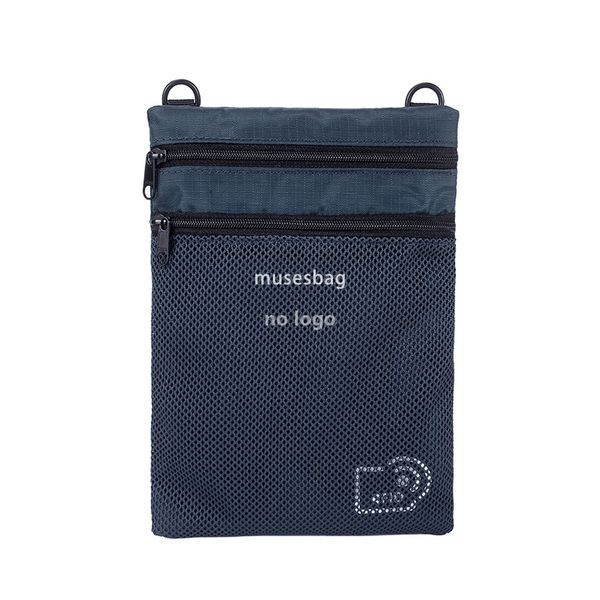 

Grid fashion trend RFID anti-theft card bag Passport bag multi-layer outdoor travel document bag, Blue