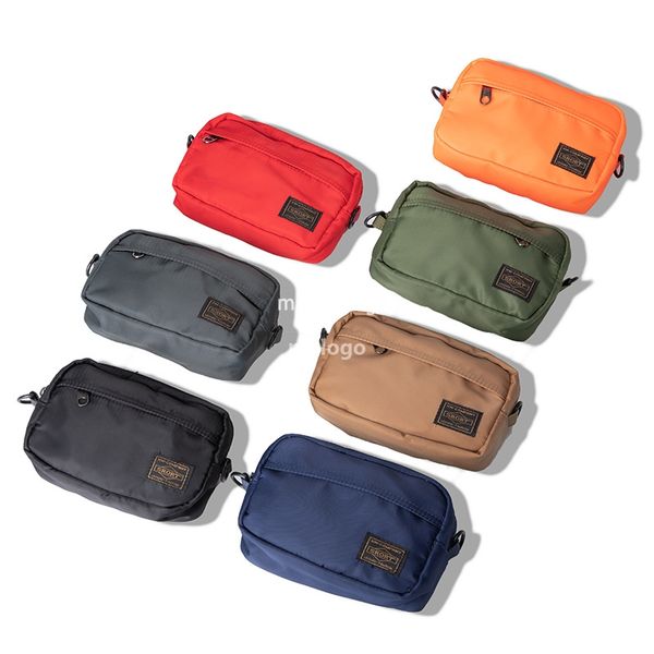 

Japanese vintage men's and women's small body bag Military crossbody bag Mini phone bag Shoulder bag Oxford Cloth Hip Hop coin purse, Red
