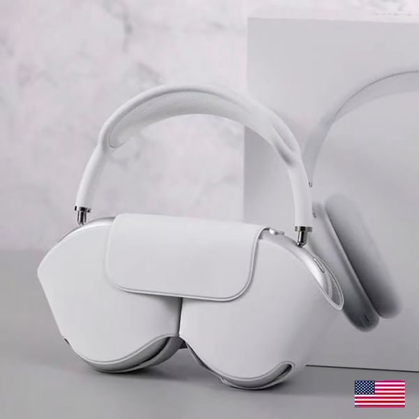 

Top max apple headphones earbuds bluetooths accessories wireless noise reduction museum earphone music quality metal silicone anti drop protective case, White