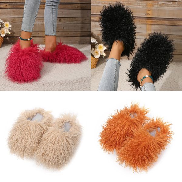 

2024 Fashion Women's Summer rubber flat bottom Slippers White black Beige Indoor Comfortable Thick Plush Size 36-49, Pink