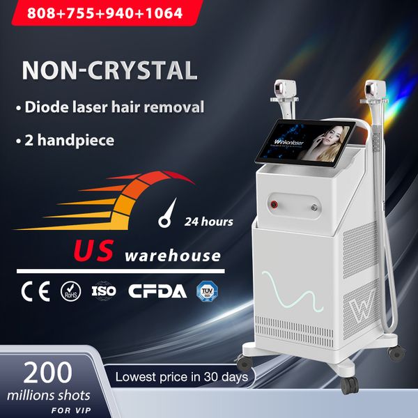 

Professional Diode Laser Hair Removal Machine 755nm 808nm 940nm 1064nm Laser Diode Machine CE FDA Approved Depilation