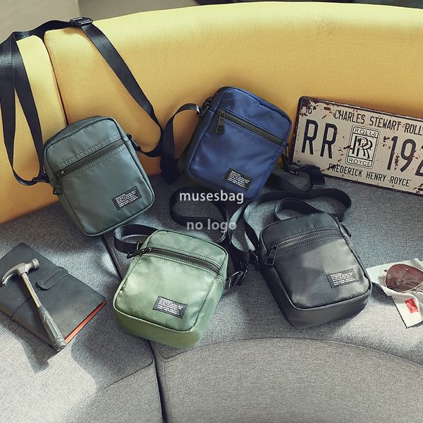 

New high quality casual men's small shoulder bag mobile phone bag summer fashion trend South Korea crossbody bag personality bag, Black