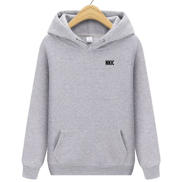 

Men's and Women's Gray Hooded Sweatshirt Street Costume Running Sweatshirt Brand letter printing Classic Jacket Men Coat Men Clothing, Navy blue 1
