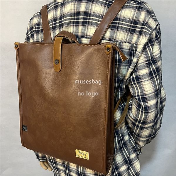 

Japanese and Korean men's backpack campus style men and women simple business backpack carrying student school bag computer bag, Black