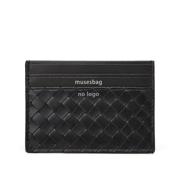 

Ultra-thin woven card bag for men and women multi-card convenient small card sleeve mini simple anti-degaussing card holder wholesale, Black