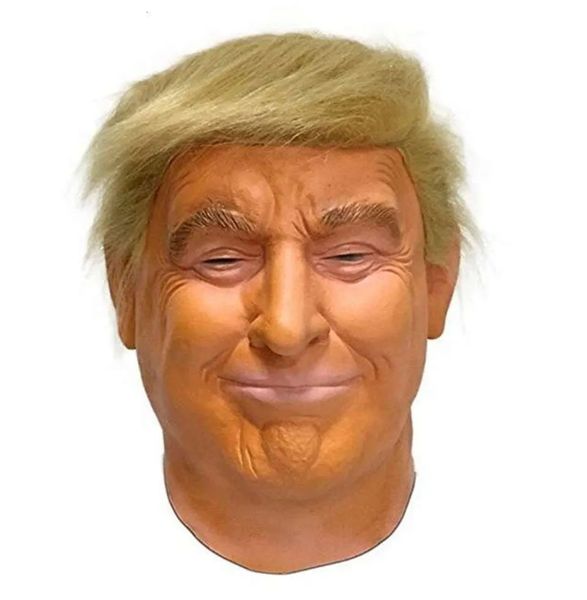 

Latex Full Head Face Human for Mask Festival Halloween Easter Costume Party Donald Trump Pial Cosplay Fans FY8823 GG0810